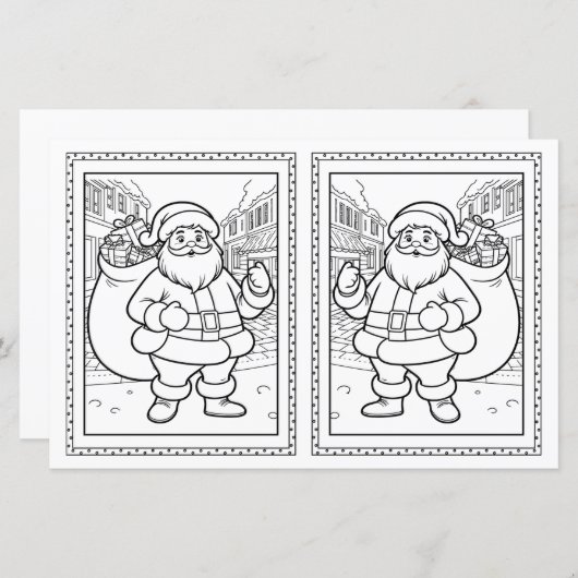 Christmas Coloring Sheet For Kids (正面/裏面)