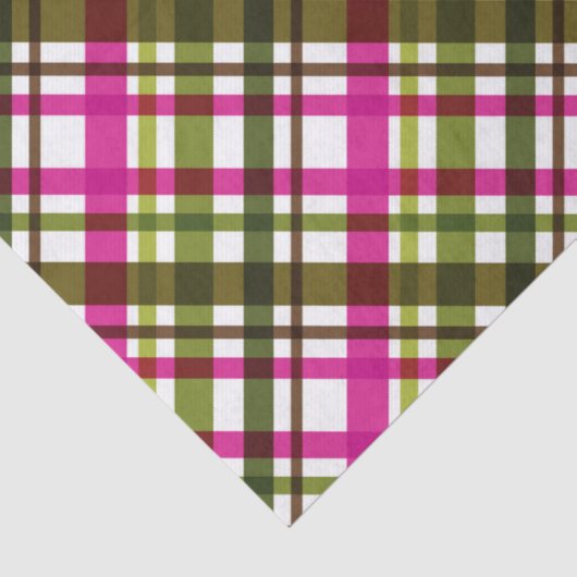 Christmas Colours Plaid Pink Green 薄葉紙 (詳細)
