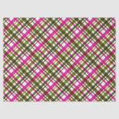 Christmas Colours Plaid Pink Green 薄葉紙 (正面)