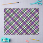 Christmas Colours Plaid Purple Green Blue 薄葉紙 (クラフト)