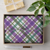 Christmas Colours Plaid Purple Green Blue 薄葉紙 (ギフト)