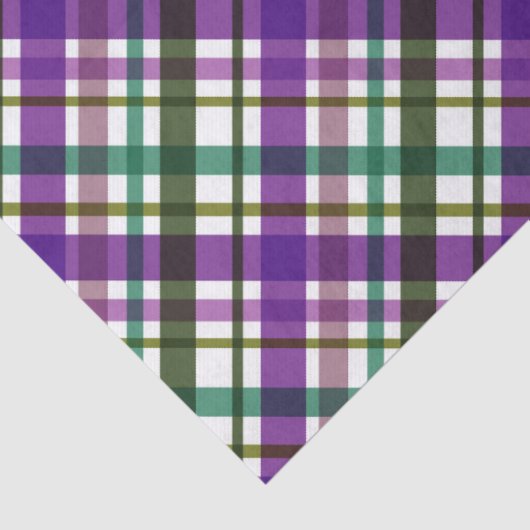 Christmas Colours Plaid Purple Green Blue 薄葉紙 (詳細)