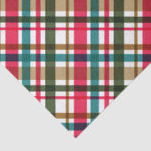 Christmas Colours Plaid Red Green Brown Blue 薄葉紙 (詳細)