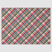 Christmas Colours Plaid Red Green Brown Blue 薄葉紙 (正面)