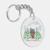 Christmas coming to family house キーホルダー (正面左)