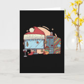 Christmas computer カード (黄色い花)