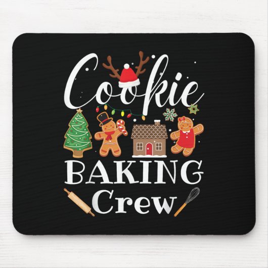 Christmas Cookie Baking Crew Family Baking Team Fu マウスパッド (正面)