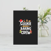 Christmas Cookie Baking Crew Funny Pajamas Family  招待状 (スタンド正面)
