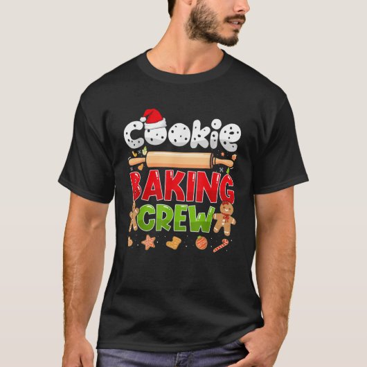 Christmas Cookie Baking Crew Funny Pajamas Family  Tシャツ (正面)