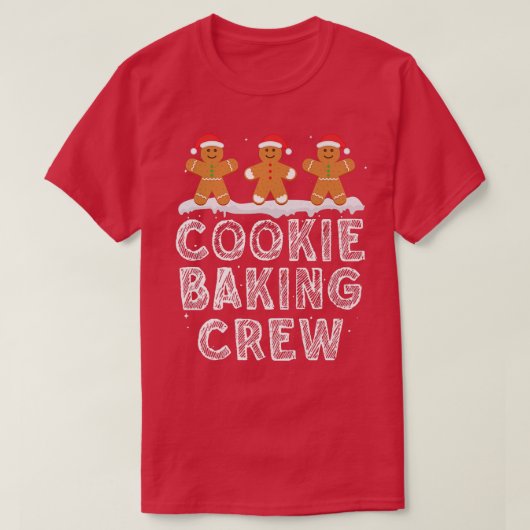 Christmas Cookie Baking Crew Gingerbread Tシャツ (デザイン正面)