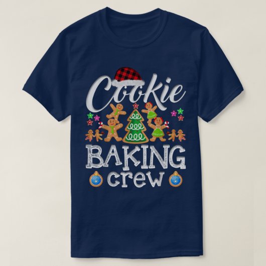 Christmas Cookie Baking Crew Pajama Gingerbread Ch Tシャツ (デザイン正面)
