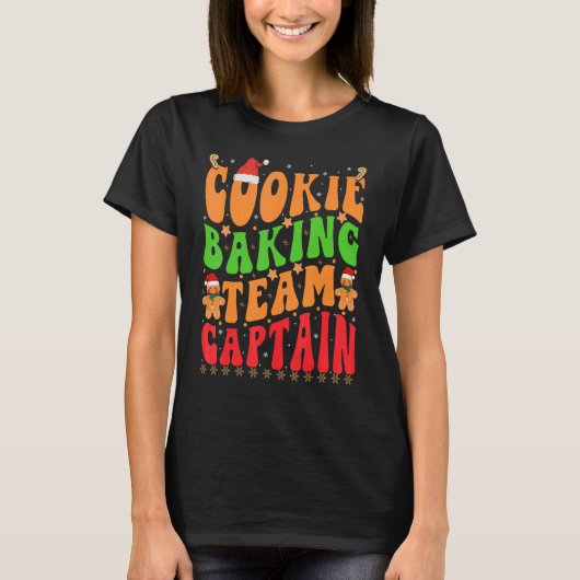 Christmas Cookie Baking Team Captain  Gingerbread Tシャツ (正面)