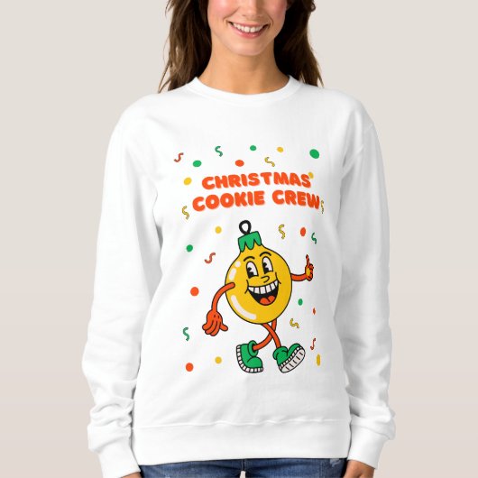 Christmas Cookie Crew, Yellow Ornament, Sweatshirt スウェットシャツ (正面)