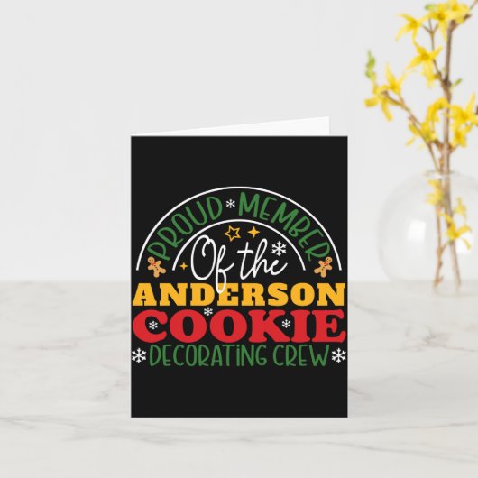 Christmas Cookie Decorating Crew Family カード (黄色い花)