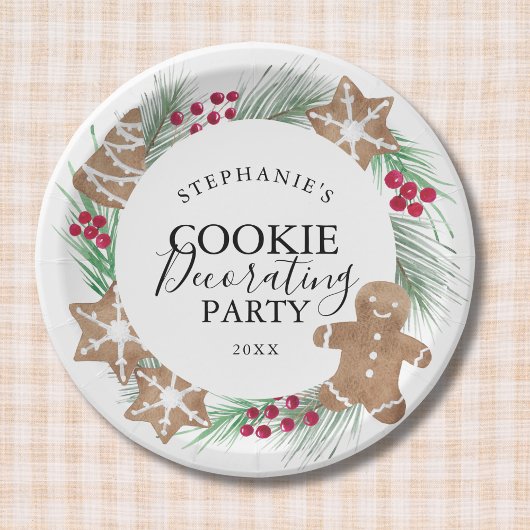 Christmas Cookie Decorating Party ペーパープレート