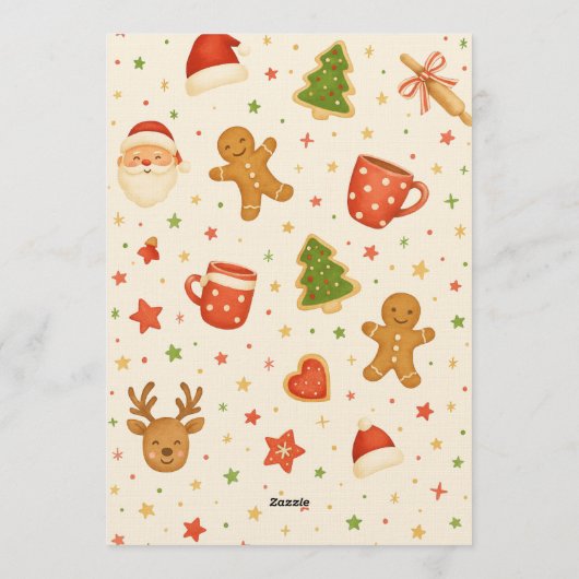 Christmas Cookie Decorating Party Invitation | Kid 招待状 (裏面)