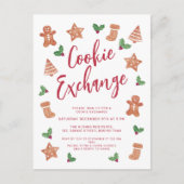 Christmas Cookie Exchange Party  インビテーションポストカード (正面)