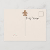 Christmas Cookie Exchange Party  インビテーションポストカード (裏面)