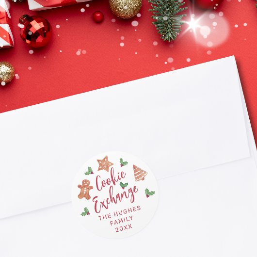 Christmas Cookie Exchange Party ラウンドシール