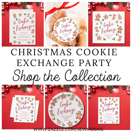 Christmas Cookie Exchange Party ラウンドシール