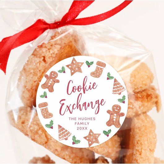 Christmas Cookie Exchange Party ラウンドシール