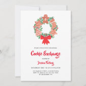 Christmas Cookie Exchange Party 招待状 (正面)