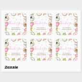 Christmas Cookie Exchange Party Pink Thank You スクエアシール (シート)