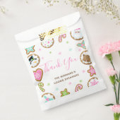 Christmas Cookie Exchange Party Pink Thank You フェイバーバッグ (封をした状態)