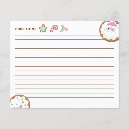 Christmas Cookie Exchange Pink and Green Recipe (裏面)