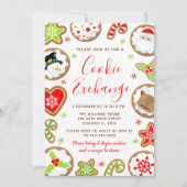 Christmas Cookie Exchange Red and Green 招待状 (正面)