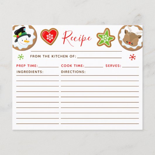 Christmas Cookie Exchange Red and Green Recipe  (正面)