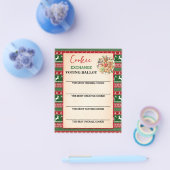 Christmas Cookie Exchange Voting Card Flyer チラシ (シングル)