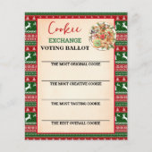 Christmas Cookie Exchange Voting Card Flyer チラシ (正面)