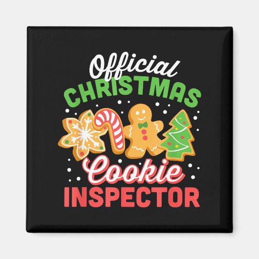 Christmas Cookie Inspector Dad  マグネット (正面)