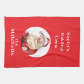 Christmas Cookie Retro Santa's Baking Crew NAME キッチンタオル (横)