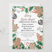 Christmas Cookie Swap Baking Spirits Bright 招待状 (正面)