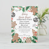 Christmas Cookie Swap Baking Spirits Bright 招待状 (スタンド正面)