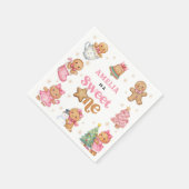 Christmas Cookie Sweet One 1st Birthday Party スタンダードカクテルナプキン (角)