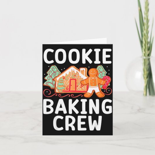 Christmas Cookie Taster Cookie Baking Crew Gingerb カード (正面)