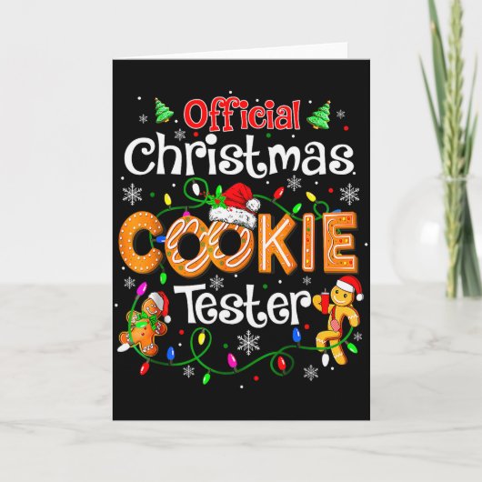 Christmas Cookie Tester Taster Baking Crew Toddle カード (正面)