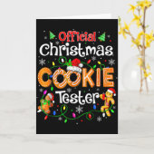 Christmas Cookie Tester Taster Baking Crew Toddle カード (黄色い花)