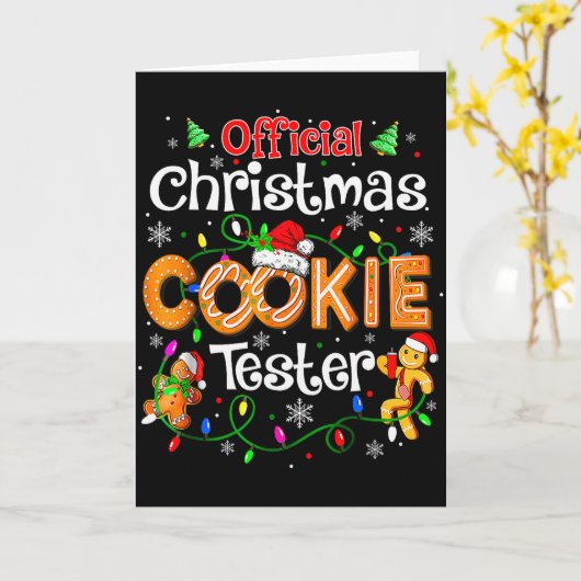 Christmas Cookie Tester Taster Baking Crew Toddle  カード (黄色い花)