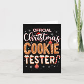 Christmas Cookie Tester Taster Baking Crew Toddle  カード (正面)