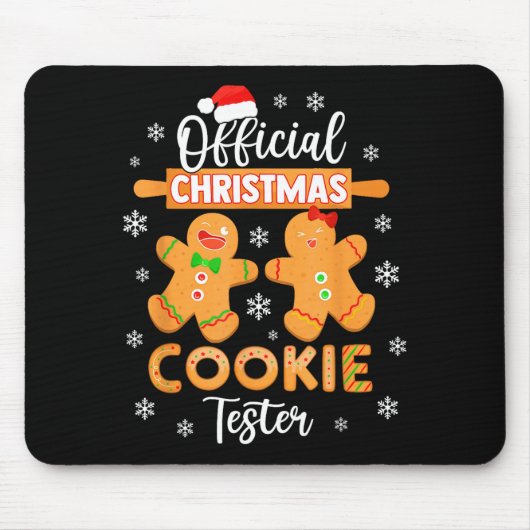 Christmas Cookie Tester Taster Baking Crew Toddle  マウスパッド (正面)