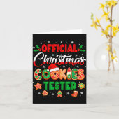 Christmas Cookie Tester Taster Baking Crew Toddler カード (黄色い花)