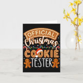 Christmas Cookie Tester Taster Funny Family Baking カード (黄色い花)