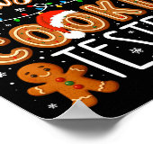 Christmas Cookie Tester Taster Funny Family Baking ポスター (角)