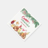 Christmas Cookies and Cocktails Holiday Party スタンダードカクテルナプキン (角)
