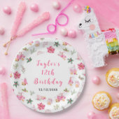 Christmas Cookies and Cocoa Birthday Party Pink ペーパープレート (パーティー)