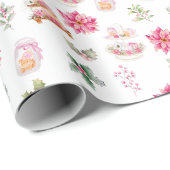 Christmas Cookies and Foliage Pink ラッピングペーパー (ロールコーナー)